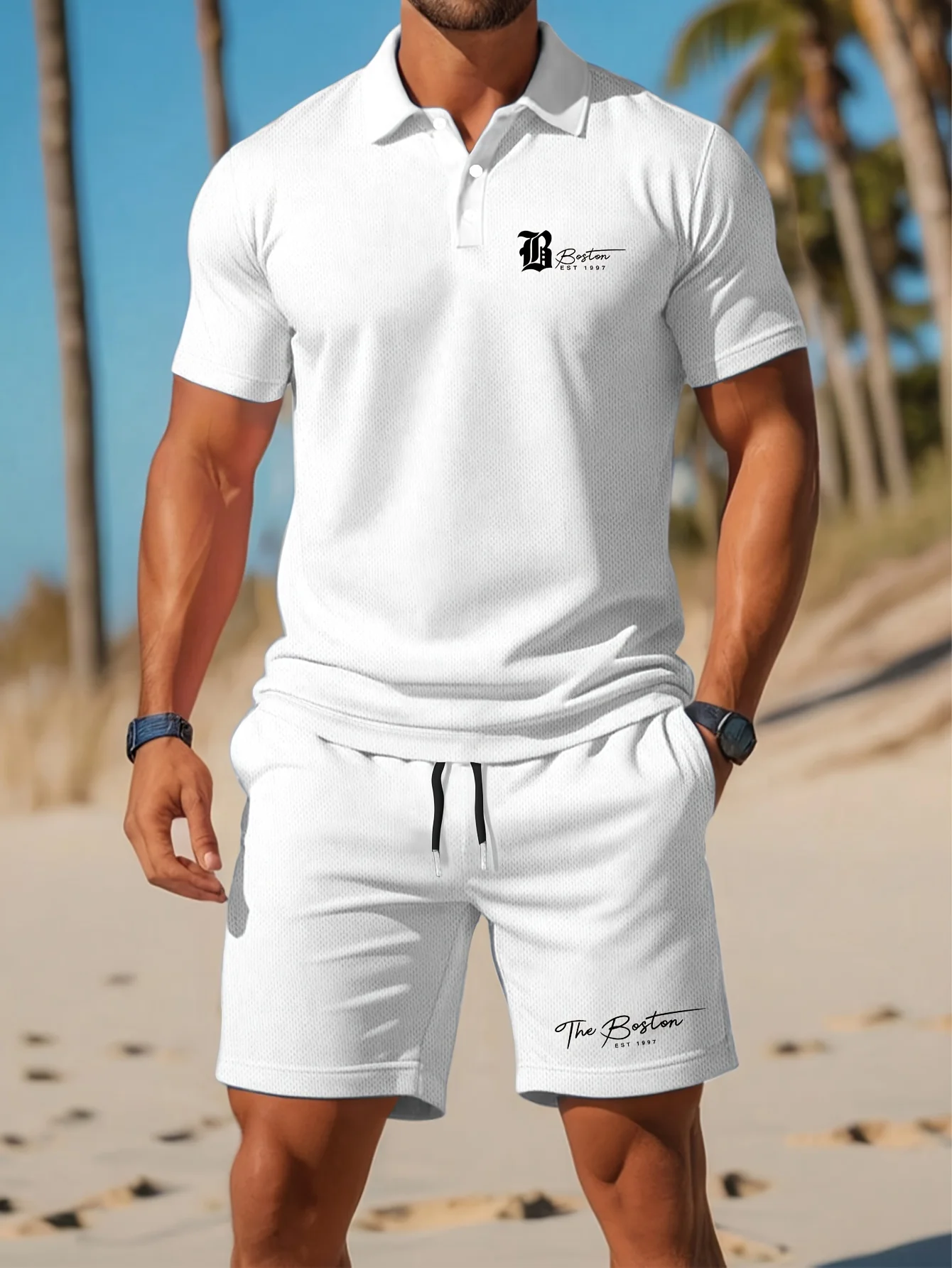 Men'S Fashion Rules - Summer New Men's Polo Shirt Set