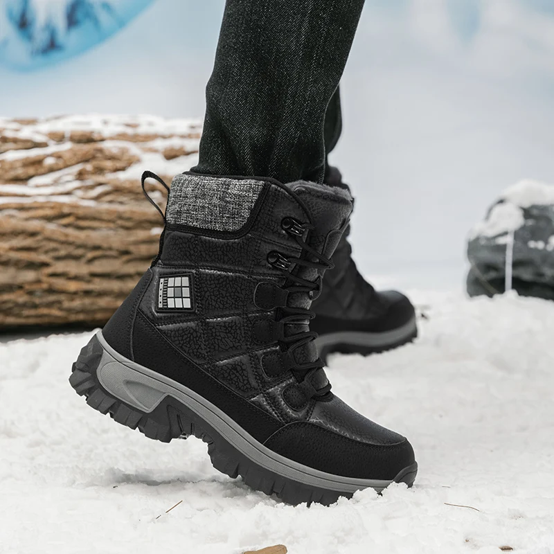 Men'S Fashion Hiking Boots - Outdoor Winter Snow Boots Men High