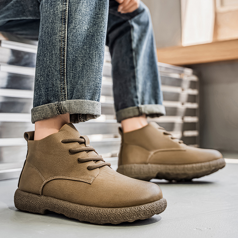 Men'S Fashion Online - Men Ankle Boots Brown Short Boots
