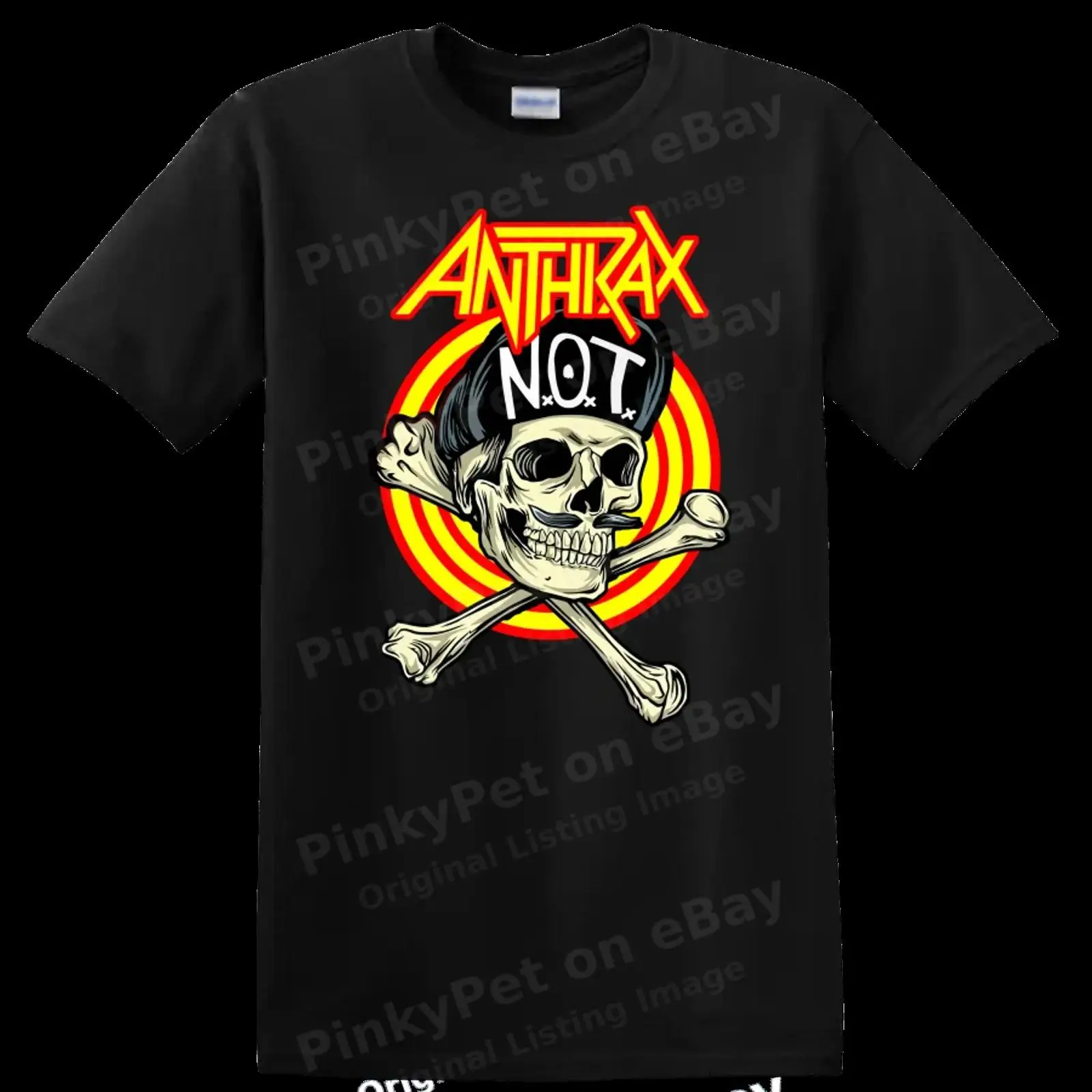 Mens Fashion Style Images - Skull Crossbones T Shirt Heavy Metal