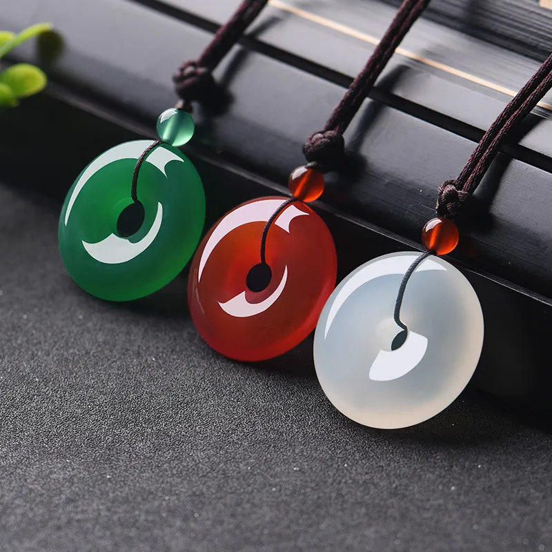 Men'S Fashion Tips - Natural Multicolor Jade Doughnut Pendant Agate