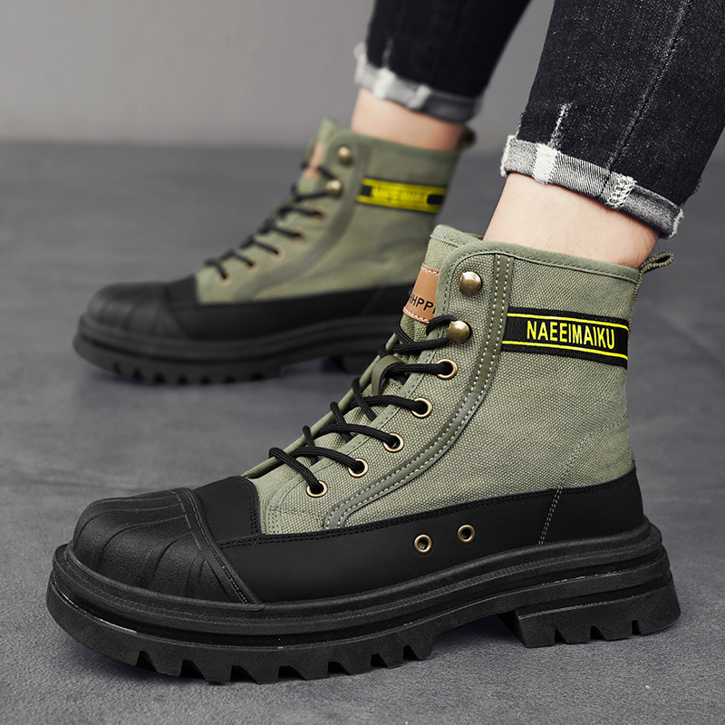 Men'S Fashion Online - Mens Canvas Boots Fashion High Top