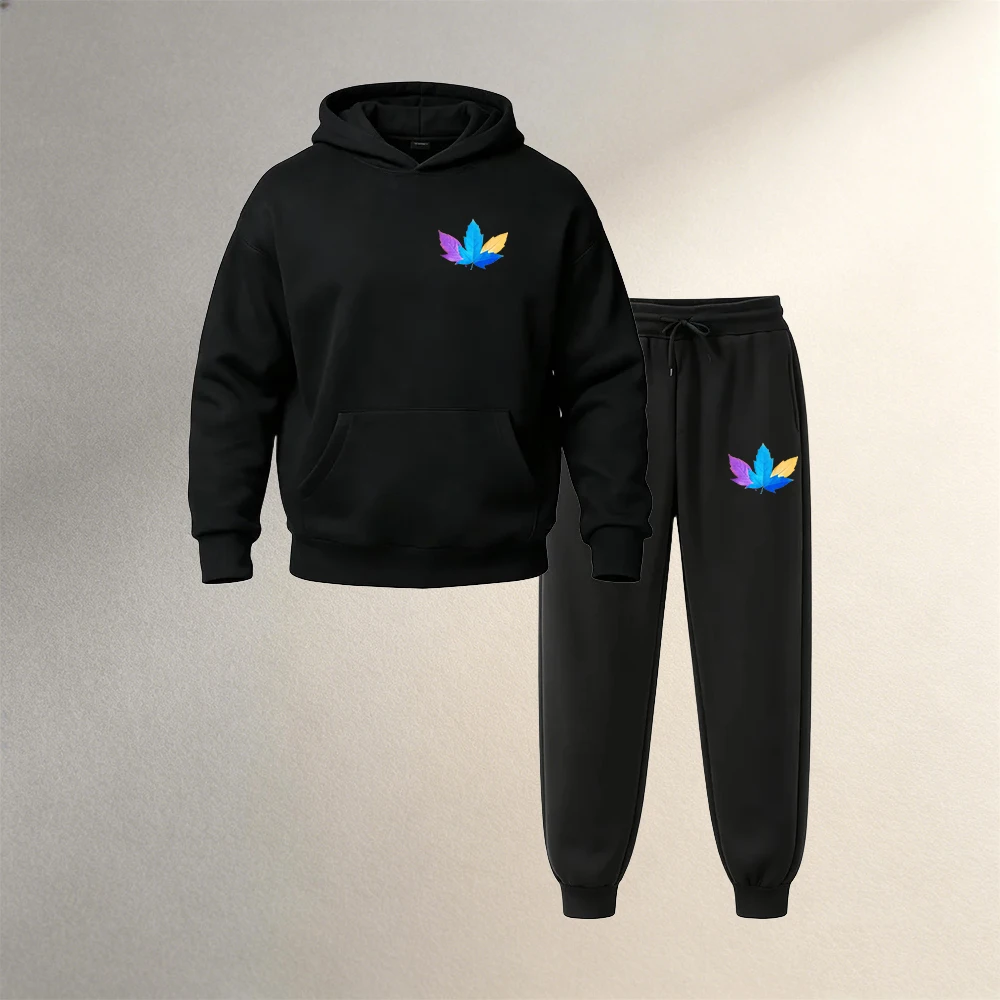 Men'S Fashion Hoodie - Men Clothing Sets Pullover 2Pcs Autumn