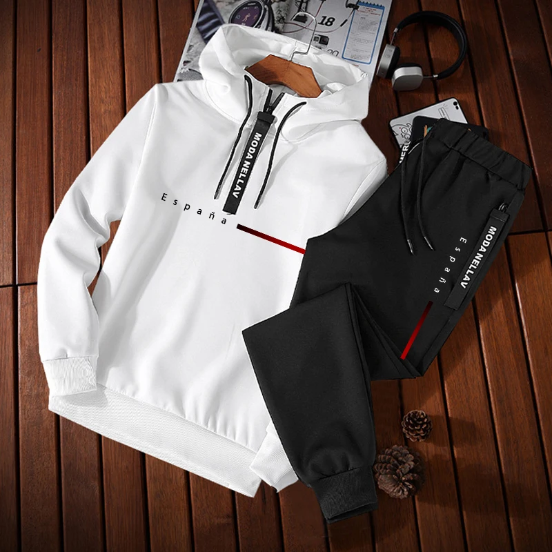 Men'S Fashion Hoodie - 2026 Men's Tracksuit Print Casual Half