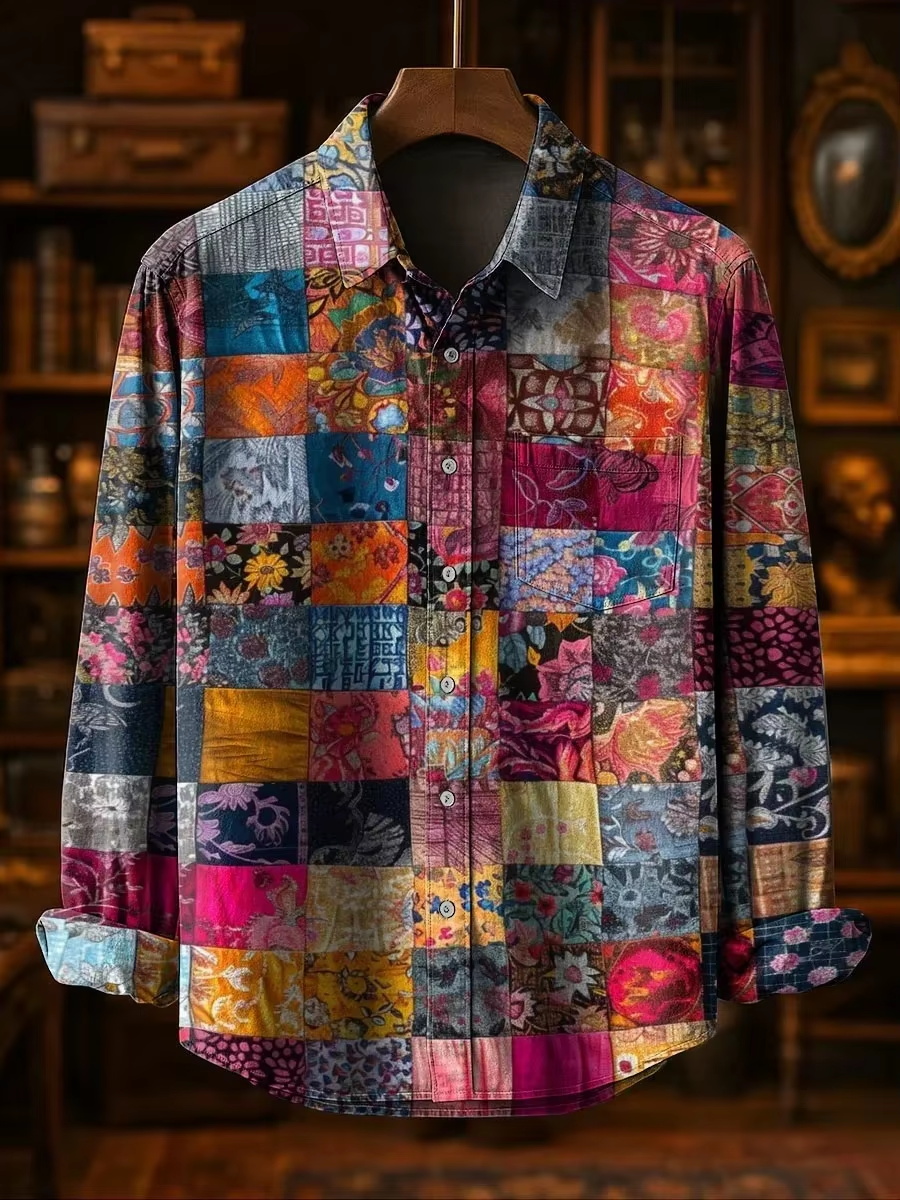 Men'S Fashion Designer - Men's Fashion Casual Fashion Patchwork Design