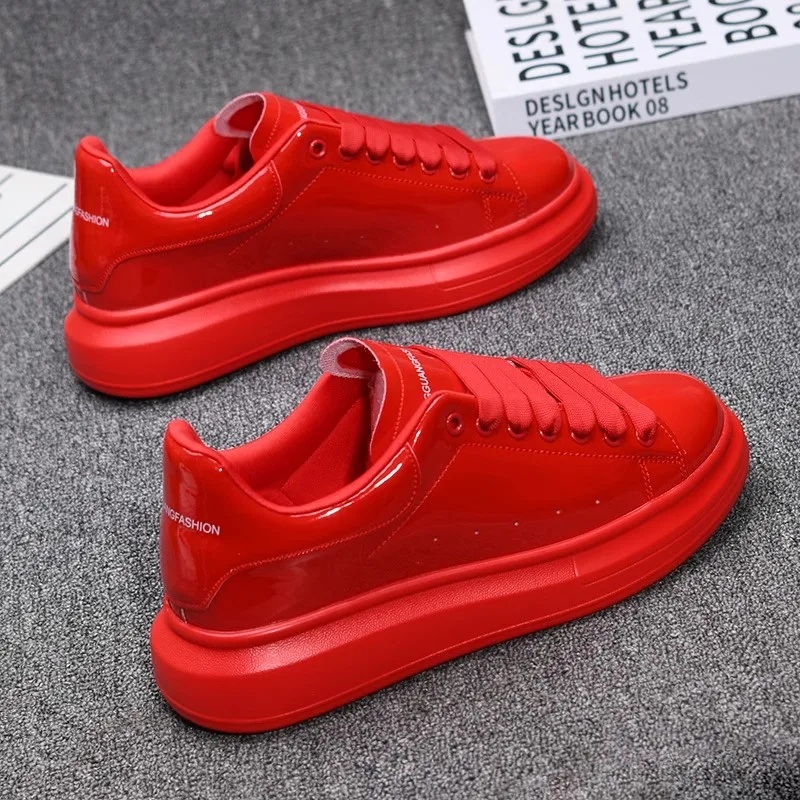 2025 Lacquered White Casual Sh - Casual Sneakers Men review and price