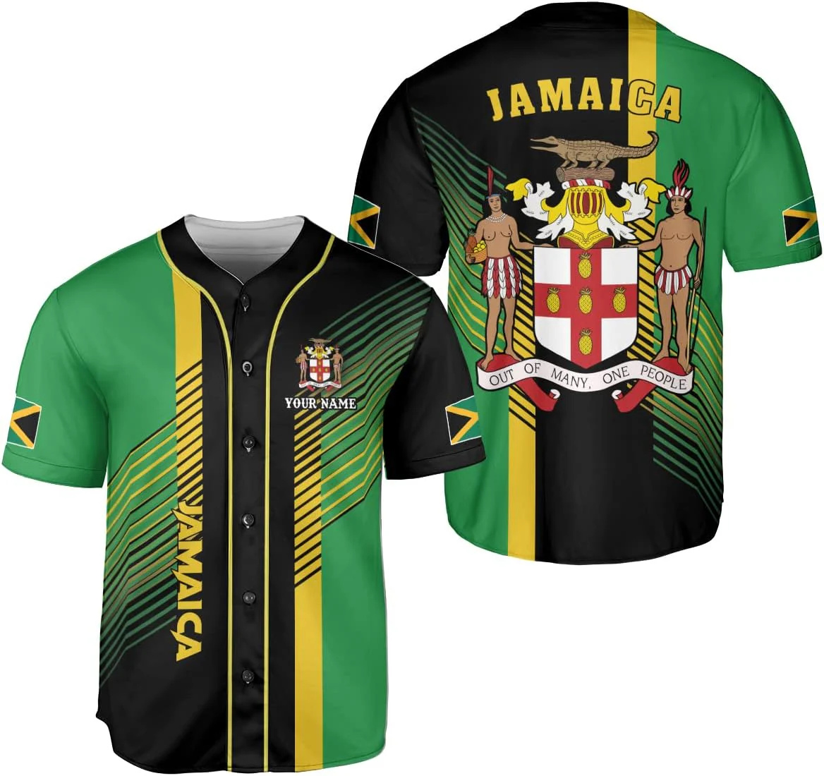 Personalized Name Jamaica Desi - Mens Fashion Baseball Jersey review and price