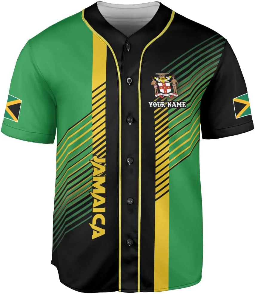 Personalized Name Jamaica Desi - Mens Fashion Baseball Jersey review and price