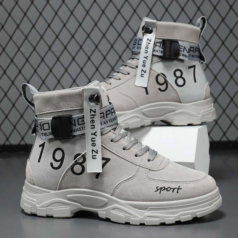Men's Solid Color High-Top Fas - Men'S Fashion Hiking Boots review and price