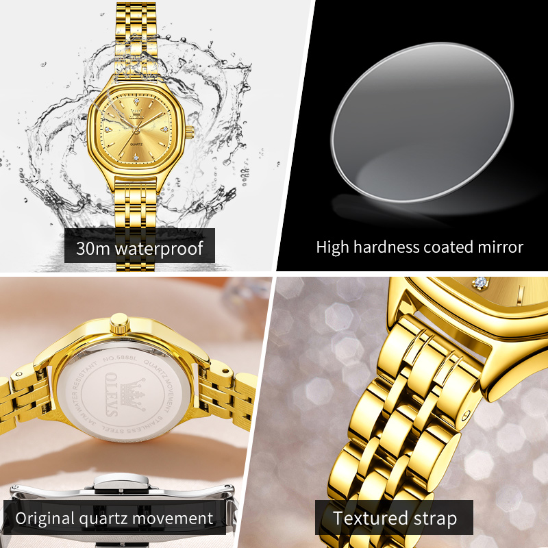 OLEVS 5888 Ladies Watches Gold - Mens Fashion Watch review and price