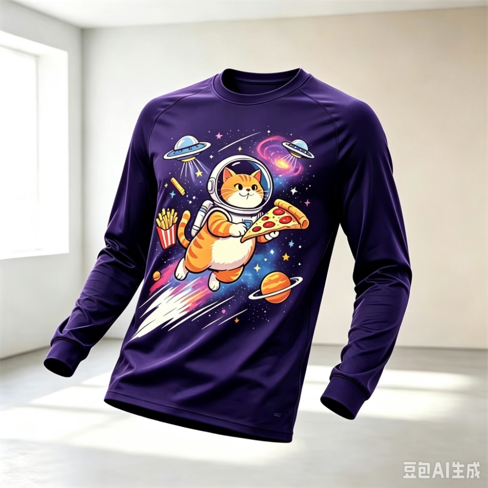 Novelty Cartoon Space Cat Astr - Men'S Spring Fashion review and price