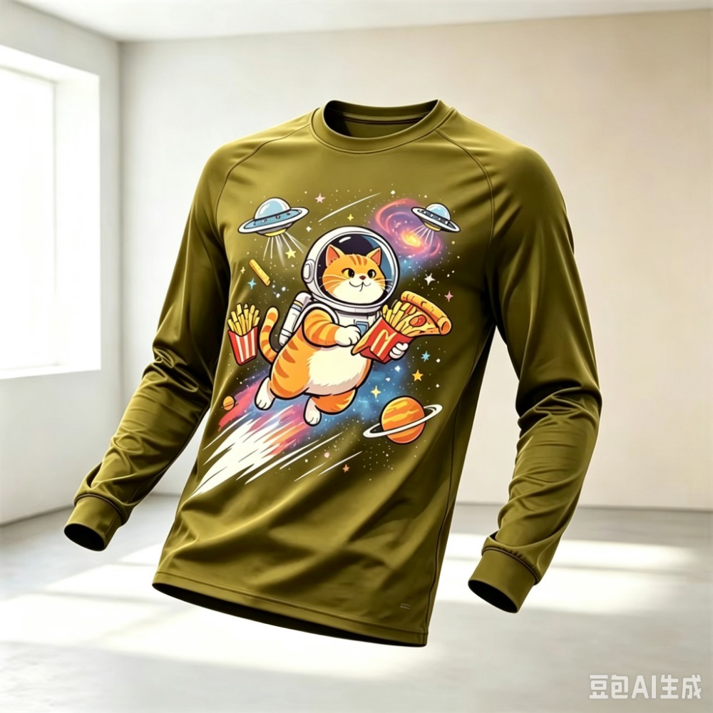 Novelty Cartoon Space Cat Astr - Men'S Spring Fashion review and price