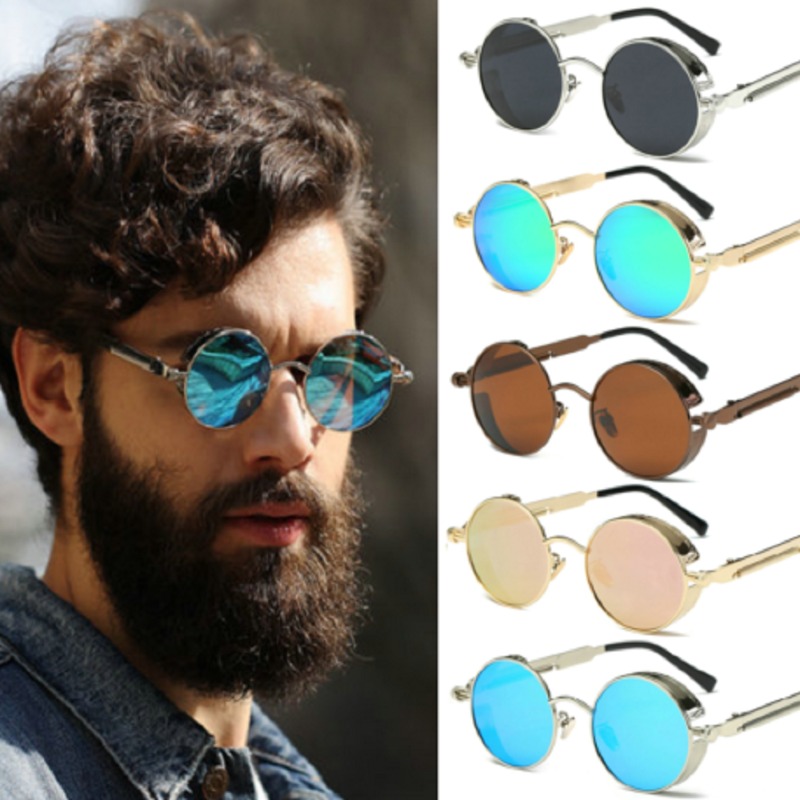 Metal Steampunk Sunglasses Men - Men'S Fashion Round Glasses review and price