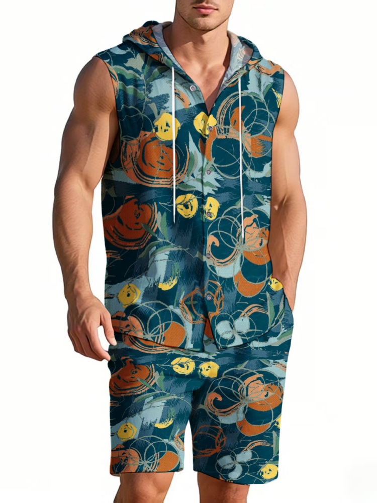 Fashion 2PCS Short Sets Oversi - Men'S Fashion Hoodie review and price