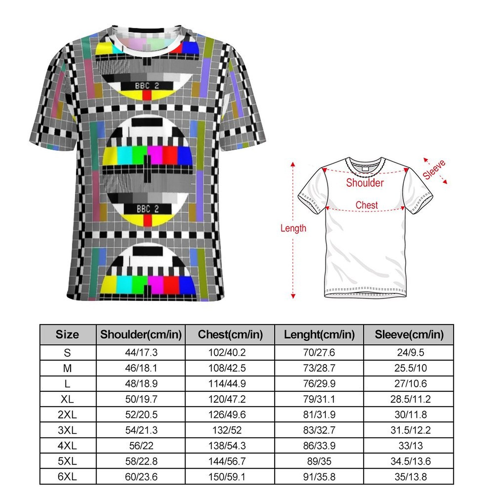 TV Test Image Test Card Print  - Mens Fashion Style Images review and price