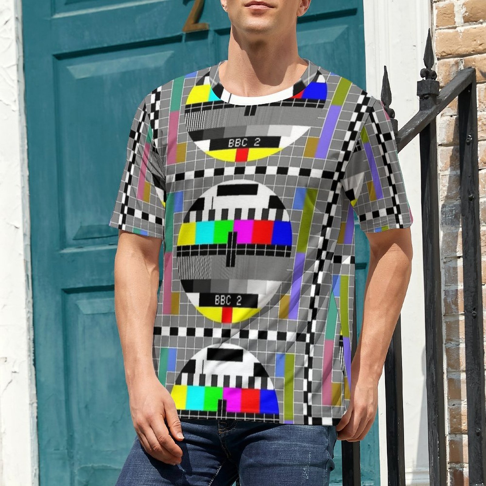 TV Test Image Test Card Print  - Mens Fashion Style Images review and price