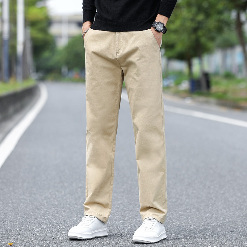Mens Mid Waist Straight Leg Li - Chino Pants Men review and price