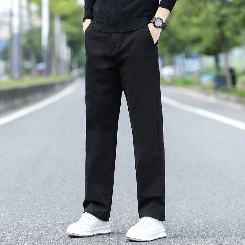 Mens Mid Waist Straight Leg Li - Chino Pants Men review and price