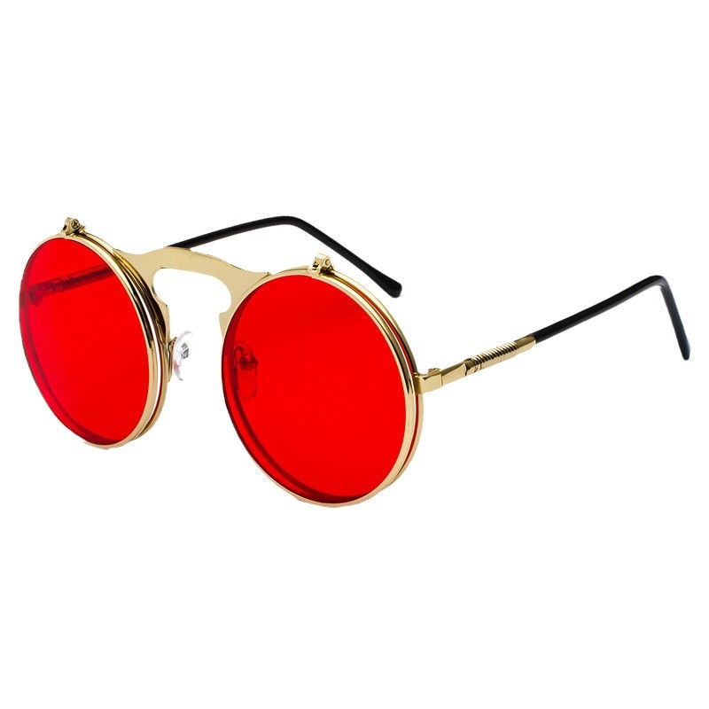 Retro Steampunk Red Round Sung - Men'S Fashion Round Glasses review and price