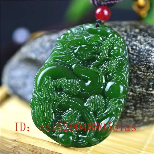 Natural Green Chinese Jade Dra - Men'S Fashion Necklaces review and price