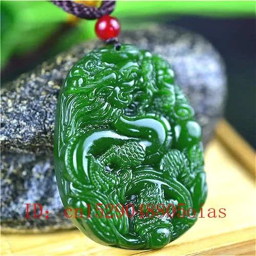 Natural Green Chinese Jade Dra - Men'S Fashion Necklaces review and price