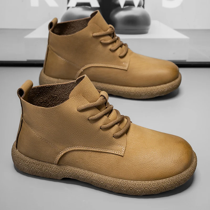 Men Ankle Boots Brown Short Bo - Men'S Fashion Online review and price
