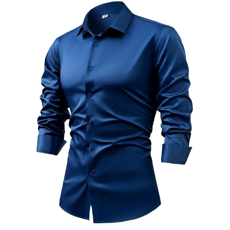 2025 Spring Autumn Royal Blue  - Dress Shirt Non-Iron review and price