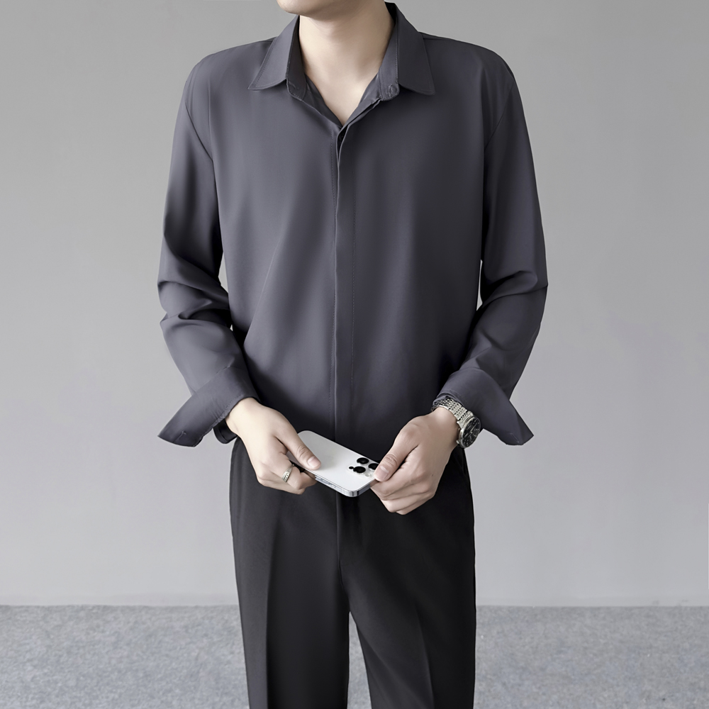 Spring Summer Thin Men's Cool  - Dress Shirt Non-Iron review and price