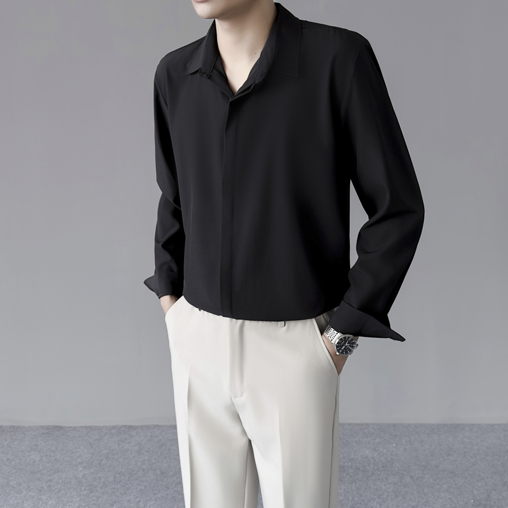 Spring Summer Thin Men's Cool  - Dress Shirt Non-Iron review and price