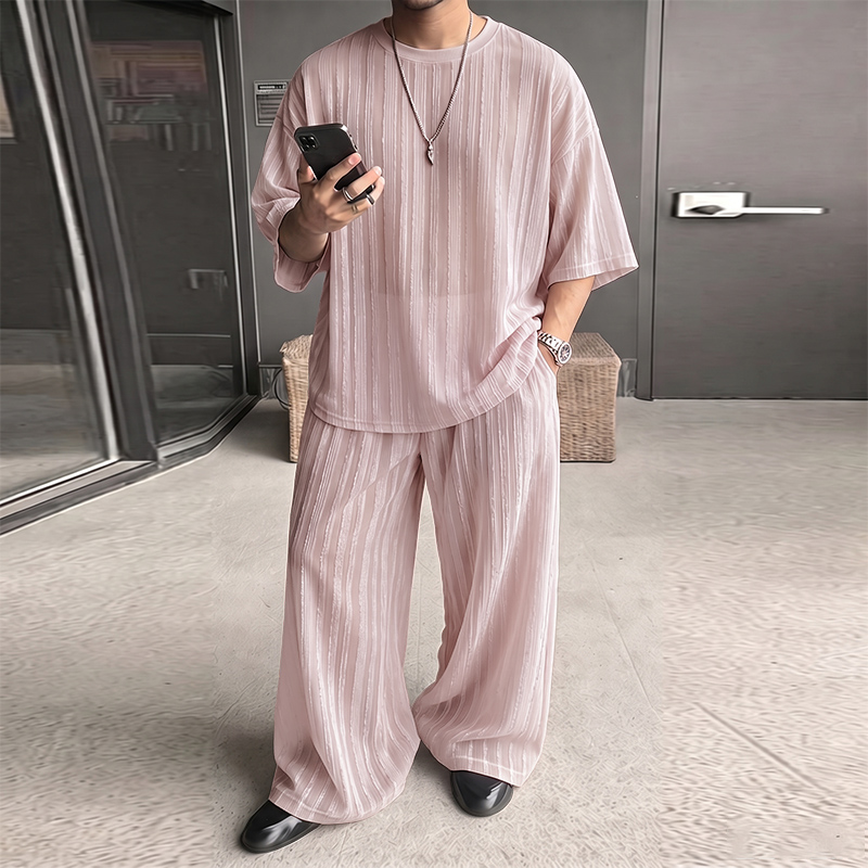 INCERUN Men's Sets Striped See - Men'S Fashion Rules review and price