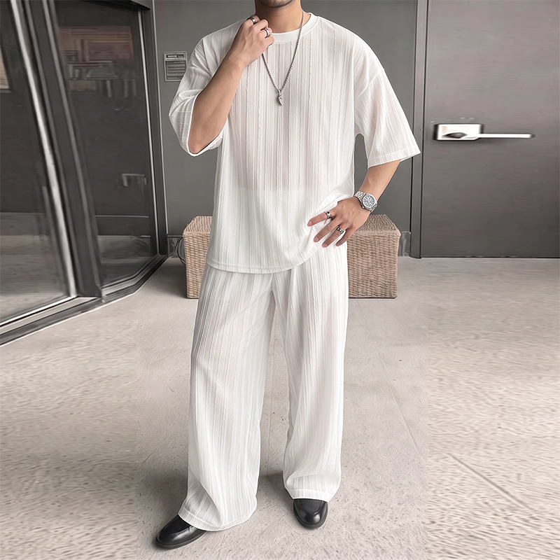 INCERUN Men's Sets Striped See - Men'S Fashion Rules review and price