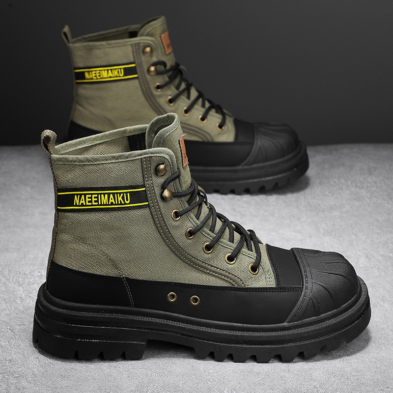 Mens Canvas Boots Fashion High - Men'S Fashion Online review and price