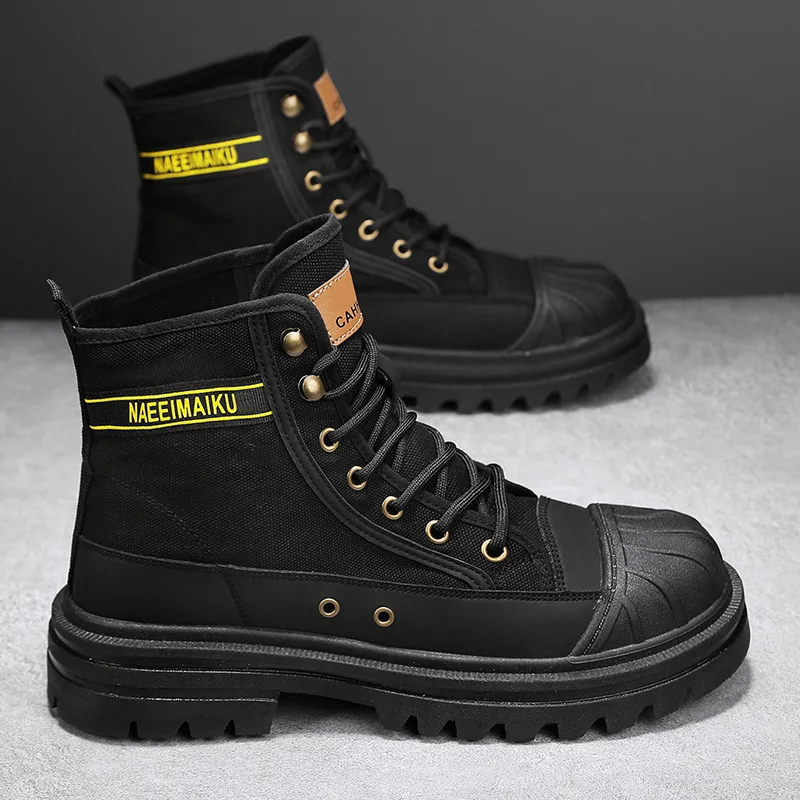 Mens Canvas Boots Fashion High - Men'S Fashion Online review and price
