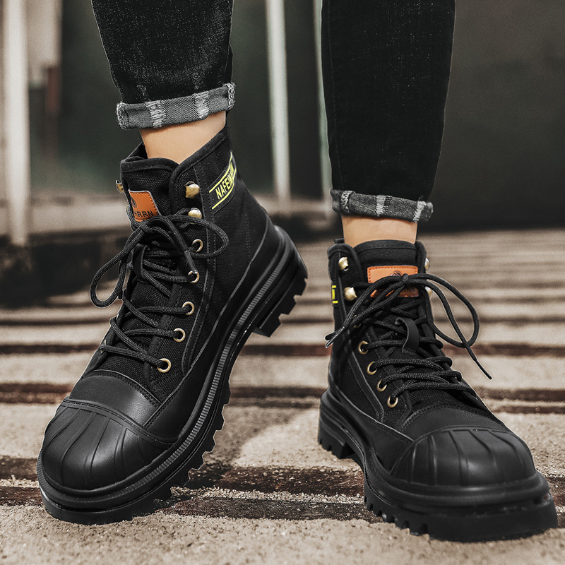 Mens Canvas Boots Fashion High - Men'S Fashion Online review and price