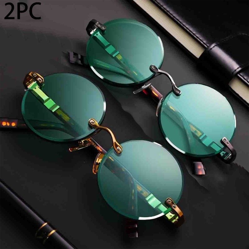 Fashion Classic Rimless Sungla - Men'S Fashion Round Glasses review and price