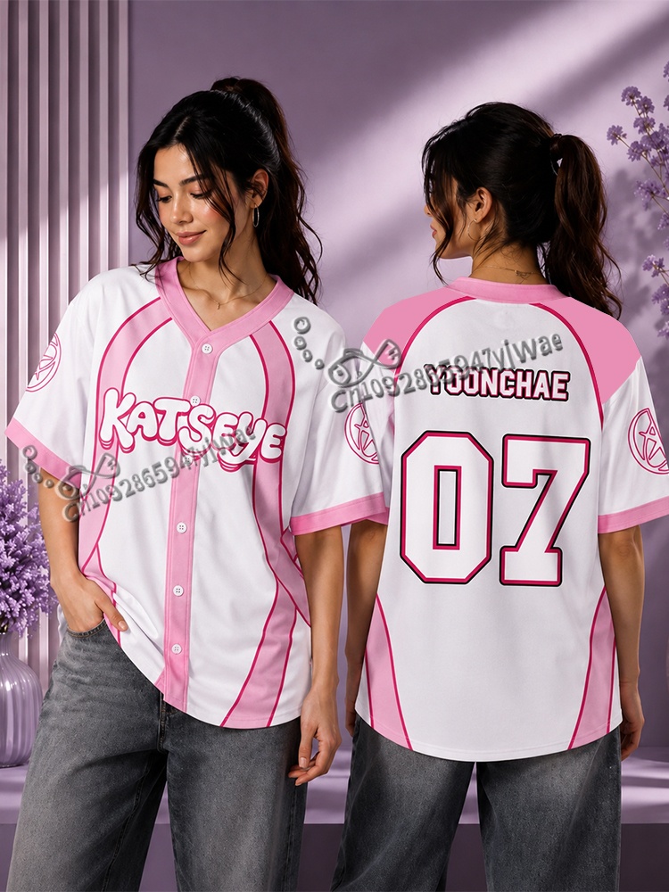 Candy Pink Katseye Wildworld T - Mens Fashion Baseball Jersey review and price