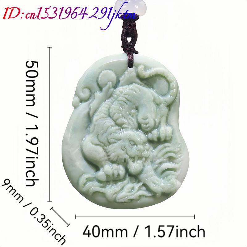 Green Natural Real Jade Tiger  - Men'S Fashion Necklaces review and price
