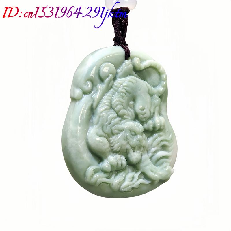 Green Natural Real Jade Tiger  - Men'S Fashion Necklaces review and price