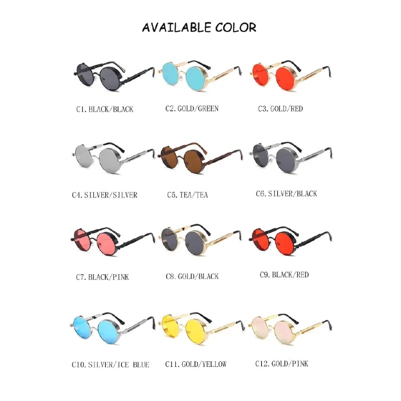 New Metal Steampunk Sunglasses - Men'S Fashion Round Glasses review and price