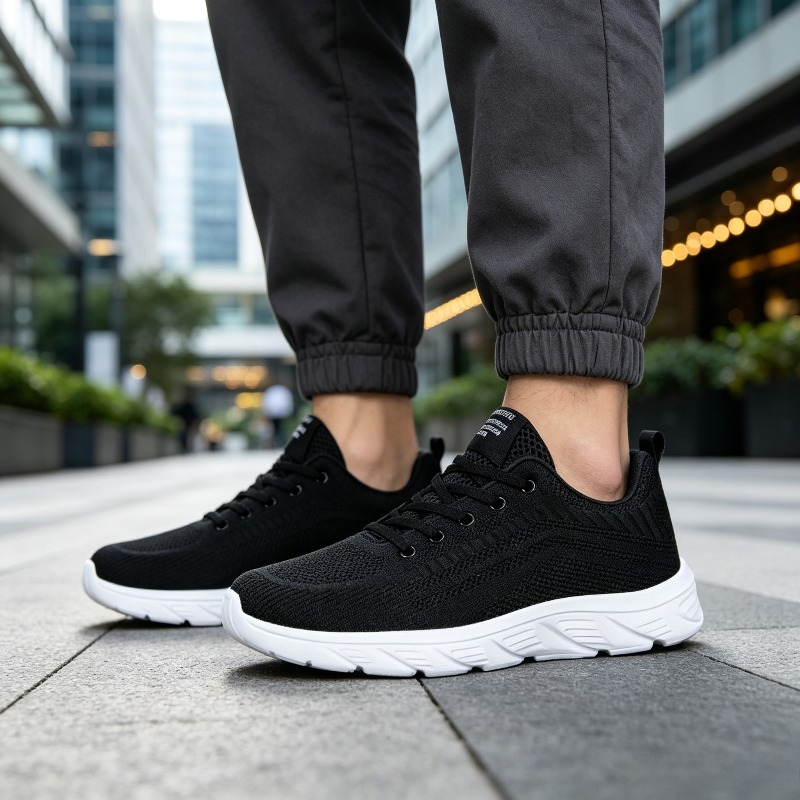 Men Breathable Knit Sneakers W - Casual Sneakers Men review and price